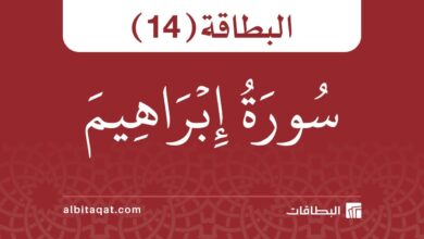 بطاقة سورة إبراهيم (14)