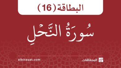 بطاقة سورة النحل (16)