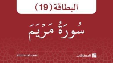 بطاقة سورة مريم (19)